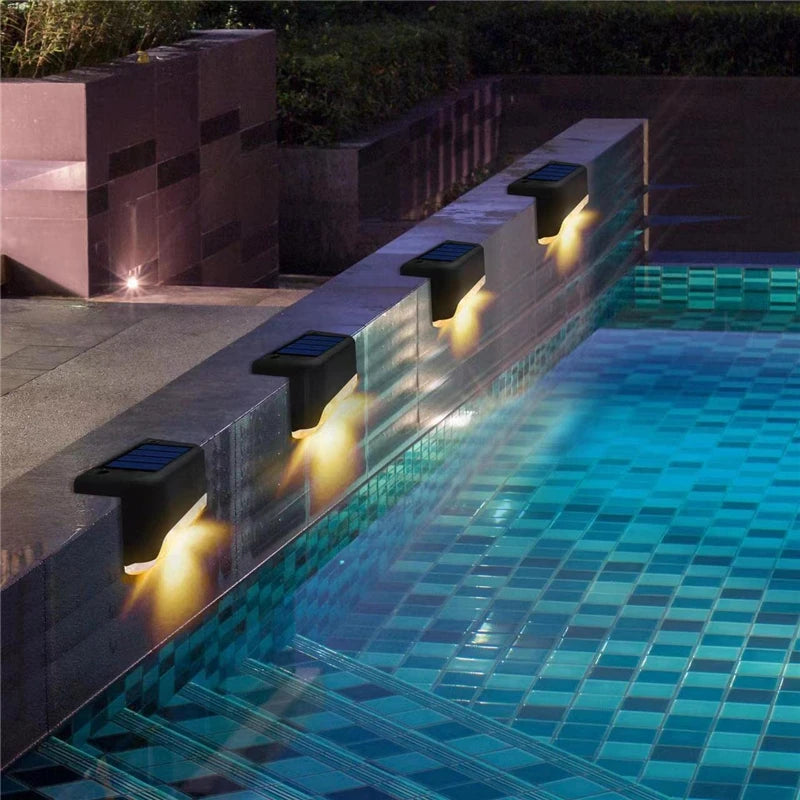 24PCS IP65 Waterproof Solar Garden Light Outdoor LED Solar Power Deck Lamps for Railing Stairs Step Fence Yard Patio Pathway