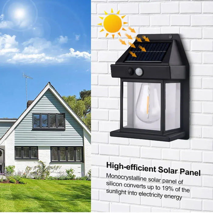 Solar Wall Light Outdoor Sconce Motion Sensor Lamp Waterproof Exterior Lighting Fixtures For House Patio Porch Garage