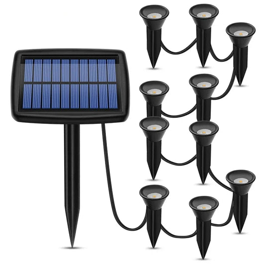 Solar In-Ground Lights 10in1 Solar Garden Light Outdoor Waterproof Landscape Lighting for Yard Walkway Patio Driveway Decoration