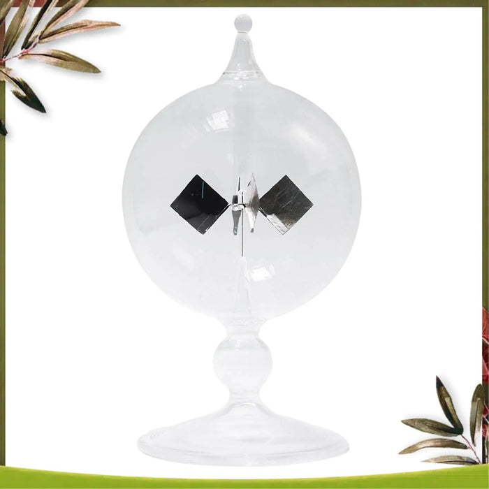 New-Clear Solar Power Radiometer Sun Light Energy Spinning Vanes Glass Radiometer Science Educational Light Mill