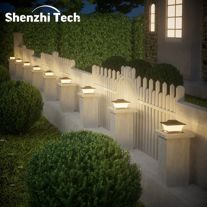 Solar Post Light with Auto On/Off, LED Landscape Lighting for Garden Pathways Fence Patio Posts