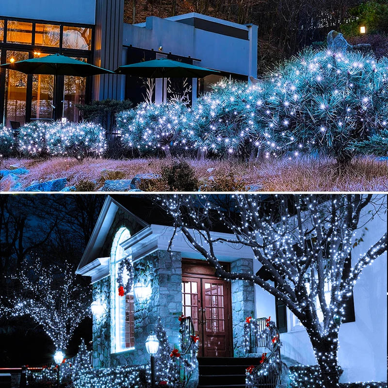 Outdoor LED Solar Fairy Lights Christmas Decoration Waterproof Solar Garland 8Mode Lights For Xmas Party Patio Balcony Yard