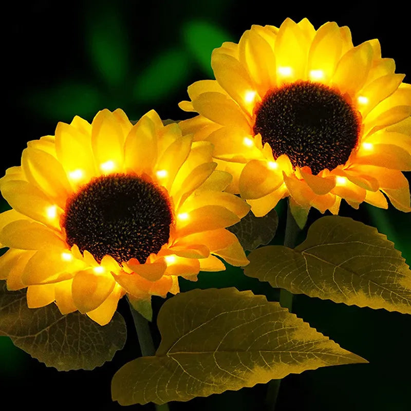 LED Solar Sunflowers Flower Light Home Decorative Flower Lights Garden Decoration Lawn Lamp Waterproof Landscape Light