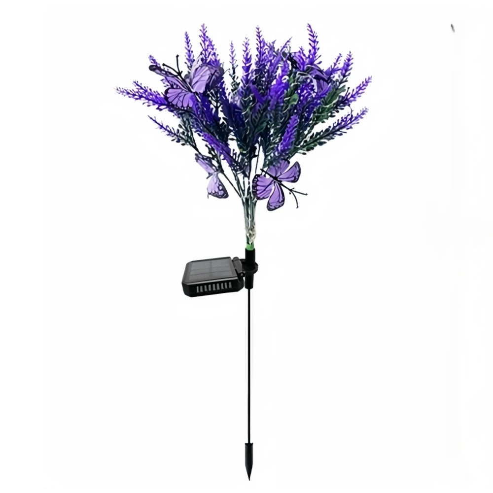 Solar Garden Flower Lights Outdoor Fabric Daisy Lavender Flowering Vine‌ LED Landscape Decorating for Yard Patio Flowerpot