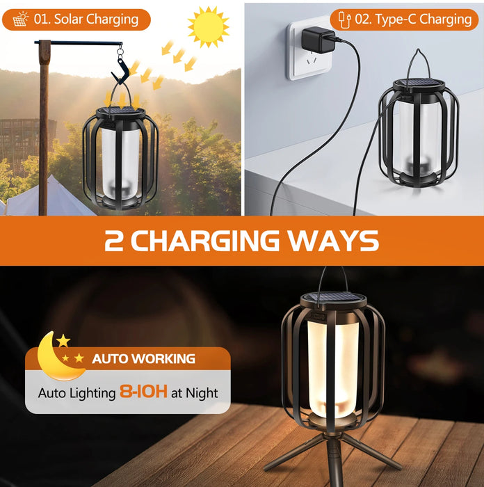 Solar Lanterns Outdoor Waterproof Hanging Lights for Outside Solar Table Lanterns Solar Wall Lantern Lights for Porch Patio Yard