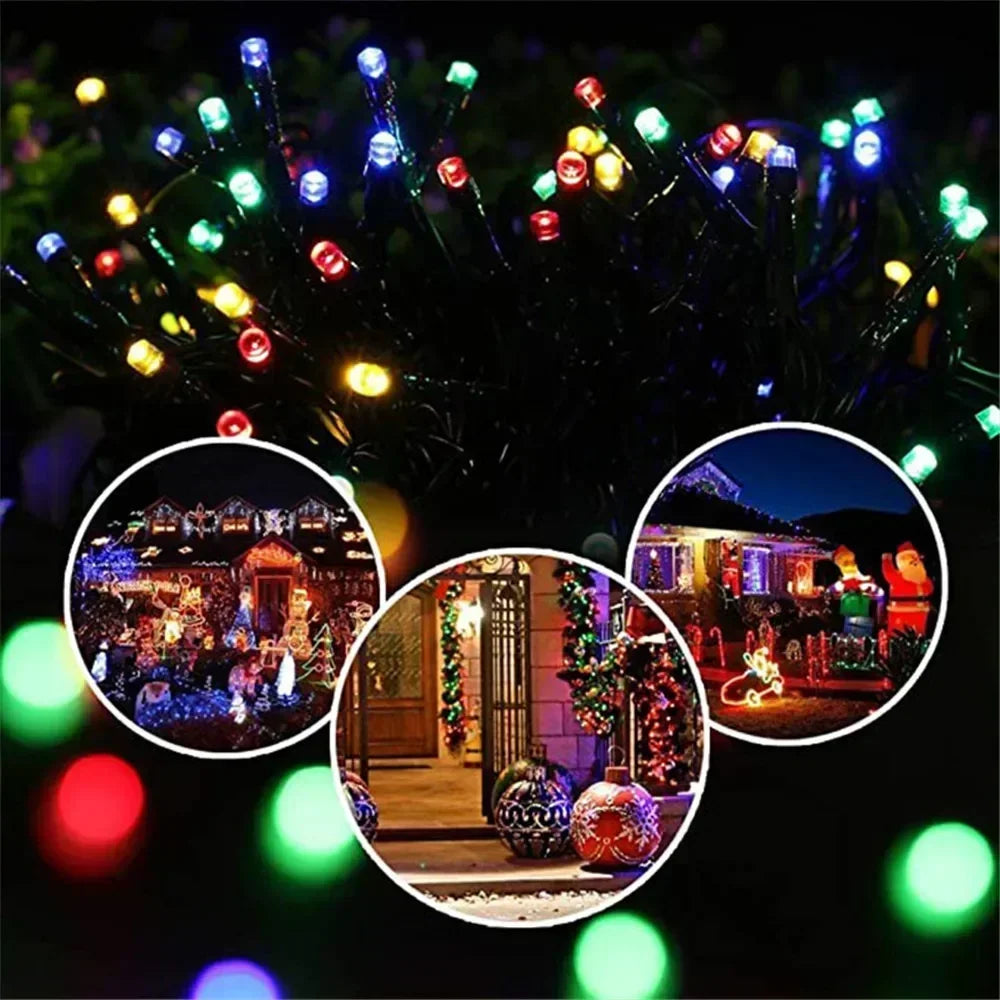 Solar String Light Fairy Outdoor Garden Waterproof Lamp Christmas Garland Xmas Holiday Party Home Halloween Decoration