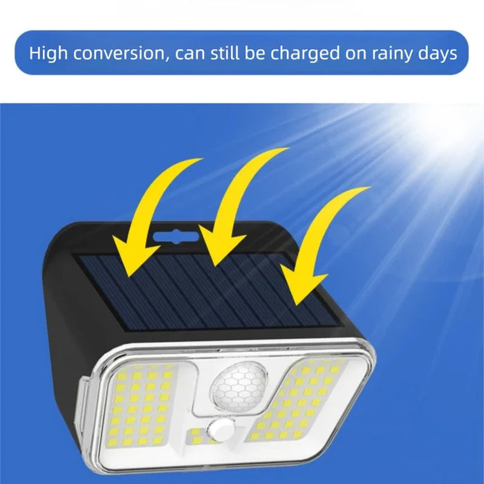 Solar Lights Outdoor Garden 68 LED Super Bright Solar Security Wall Lights Small Fence Light Motion Sensor Waterproof Door Yard