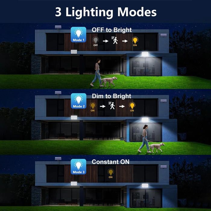 Outdoor Solar Motion Sensor Lights 400LED with Remote Control Flood Wall Lamp IP65 Waterproof Solar Powered Security Spot Lights