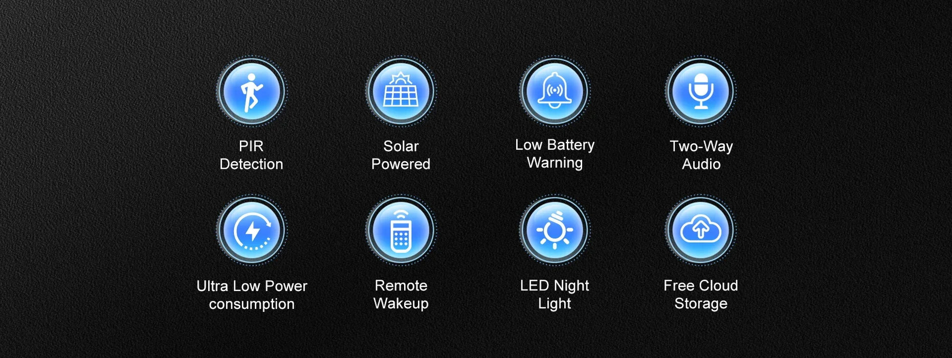 Outdoor 3MP Solar HD Surveillance Camera LED Full Color Night Vision Intelligent Motion Detection IP66 Waterproof High Endurance