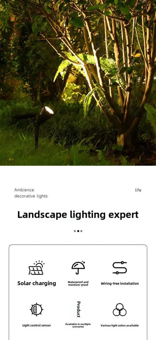 1/2 Packs Solar Lights Solar Spotlight Waterproof Solar Wall Light Solar Garden Light Solar Lamp Outdoor Spotlight