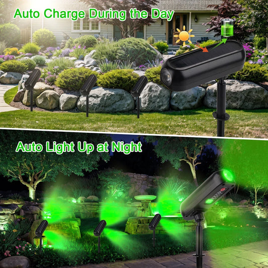 1Solar LED Light Outdoor Solar Wall Light IP65 Green Garden Light Solar Spotlights Solar Uplights for Trees Pathway Yard