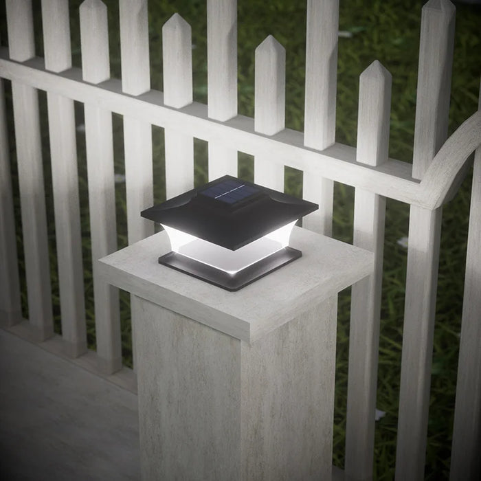 Solar Post Light with Auto On/Off, LED Landscape Lighting for Garden Pathways Fence Patio Posts