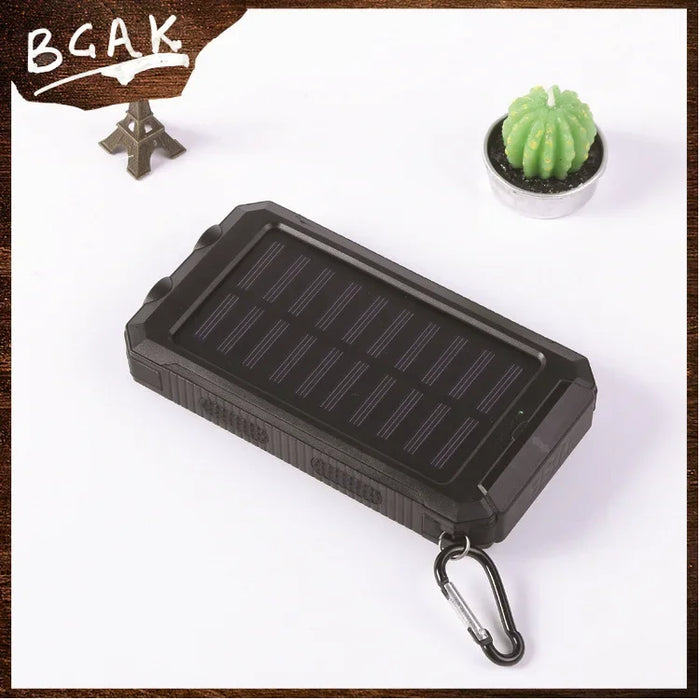 Hot New Style 200000mAh  Large Capacity Solar Power Bank New Portable With Lanyard Compass External Battery Outdoor Camping Char