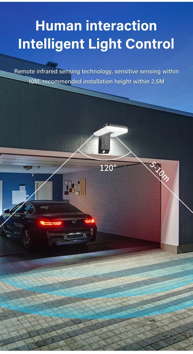 Outdoor Solar Wall Lamp Street Lights Motion Sensor Solar Powered Sunlight Lamps Waterproof Foldable Light for Garden Lighting