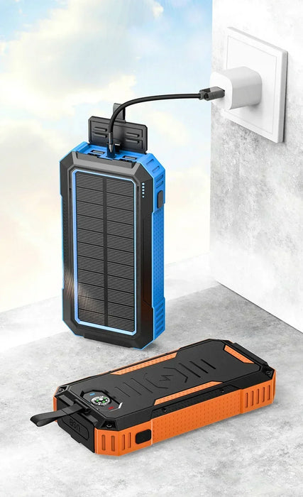Solar panels Power bank Wireless charging solar phone charger 99000mAh with Camping Lamp Mobile Phone Charger USB Power bank
