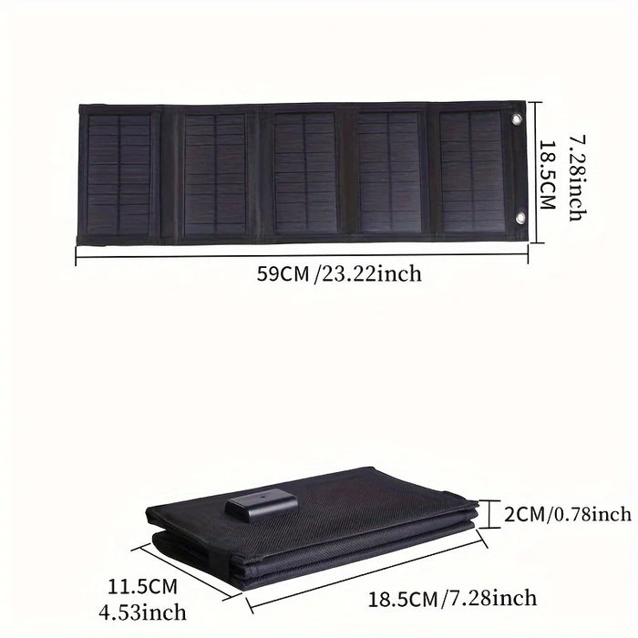 Portable Solar Panel 35W High Power Waterproof Foldable Outdoor Power Supply USB Computer Mobile Phone For Outdoor Camping