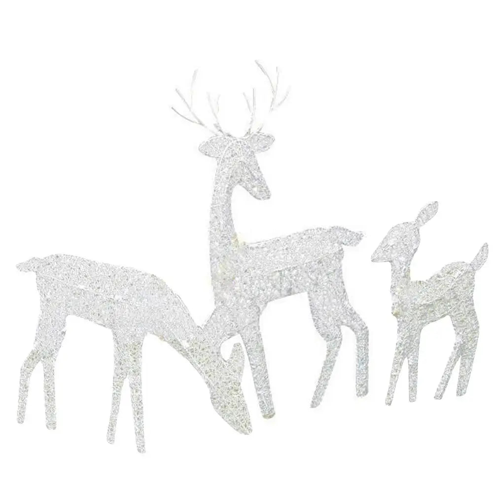 Lighted Christmas Reindeer Water Resistant Solar Light Up Decoration For Garden Outdoor Standing Elk Ornament For Yard Lawn