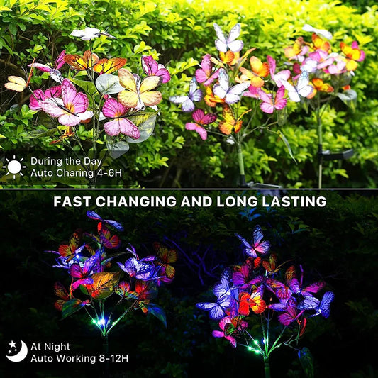 Solar Butterfly LED Fairy Lights - Perfect for Valentine's Day Easter Halloween Christmas Decoration Solar Outdoor Garden Lamp