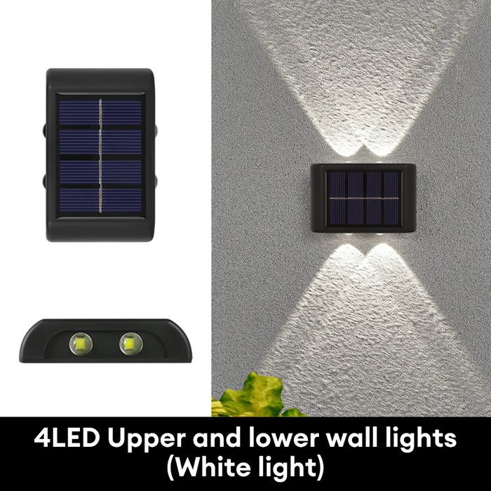 Solar Wall Light Outdoor Waterproof Solar Led Lights Up and Down Luminous Lamp for Garden Yard Street Landscape Balcony Decor