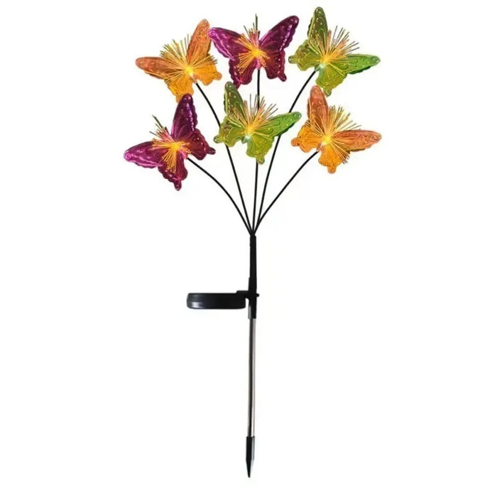 Solar Butterfly Fiber Optic Flower LED Solar Lights Outdoor Wedding Party Decor Garden Garland Lawn Lamp for Yard Patio Decor