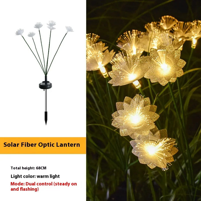 Solar Butterfly Fiber Optic Flower LED Solar Lights Outdoor Wedding Party Decor Garden Garland Lawn Lamp for Yard Patio Decor