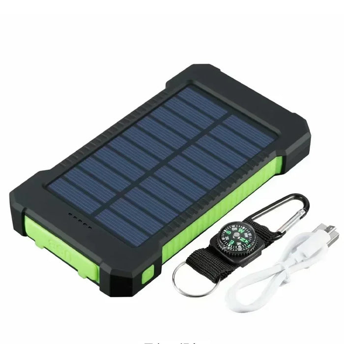 New 20000mah Solar Power Bank Portable Power Bank Power Supply, Outdoor Camping LED Lighting Compass Mobile Phone Charging