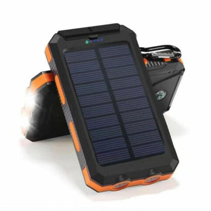 Solar Panel DIY Power Bank Case Charge Storage Box Dual USB Power Bank Shell SOS Light Flashing Light Compass Power Bank Box