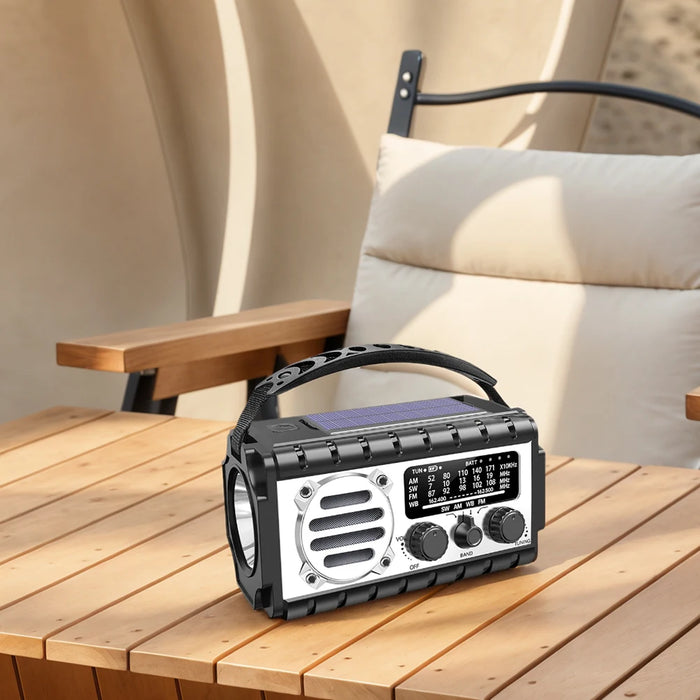 Emergency Hand Crank Radio 20000mAh Portable Weather Radio with Flashlight Reading Lamp SOS Alarm Solar Radio for Emergency/Home