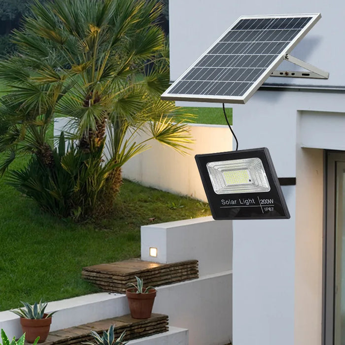 Solar Flood Lights Remote control Solar Powered Spotlight Outdoor Waterproof IP67 Villa Street Lighting Adjustable angle