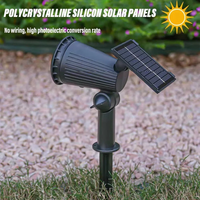 9 Led Solar Landscape Spotlight 150°Adjustment Flag Pole Lights IP65 Waterproof High Brightness For Garden Pool And Yard