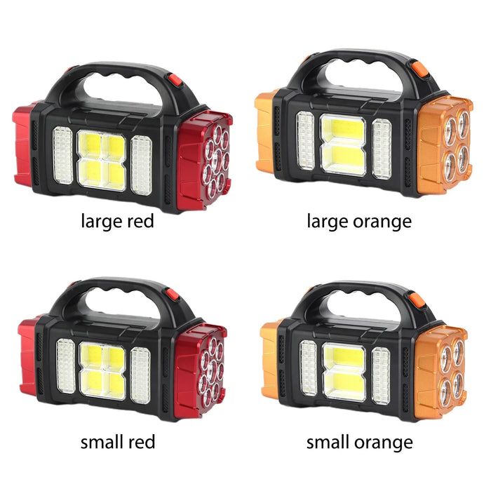 High Power Led Flashlights Camping Torch Work Light Solar Charge 4 Gear USB Rechargeable Light Waterproof Light for Outdoor