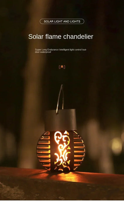 Outdoor Solar Lights Retro Lantern Lantern Lights Hanging Flame Lamp Landscape Lighting Floor Lights Spotlight Home Garden Decor