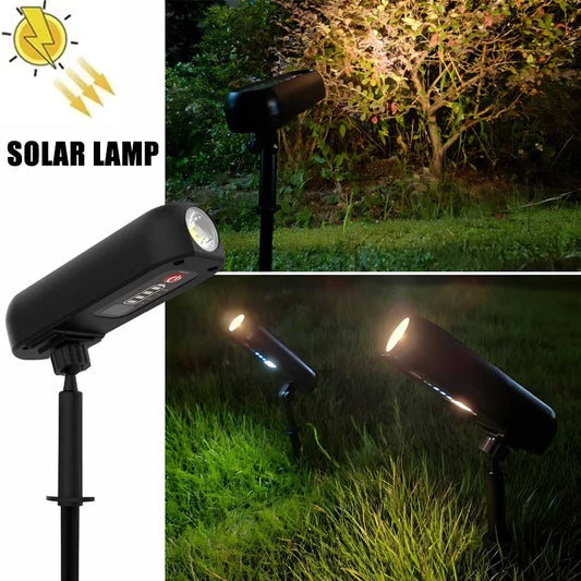 Outdoor Solar Spotlights IP65 Waterproof Adjustable Solar Landscape Spotlights 2 Modes Solar Uplights for Trees Garden Pathway