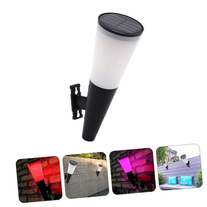 Solar Wall Light Exterior Outside Solar Fence Lights Pathway Light Outdoor Solar Lamp Wall Sconce For Garden Backyard Front Door