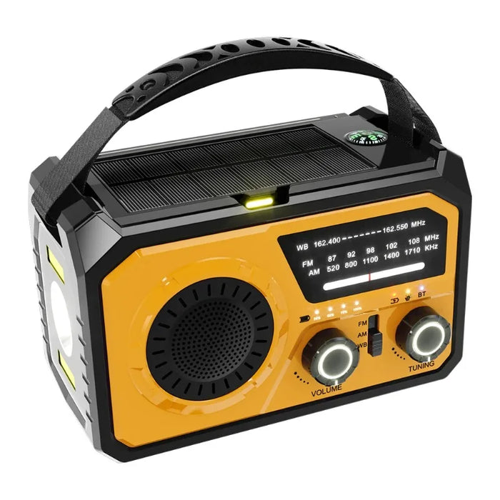 Emergency Radio AM/FM/WB NOAA Weather Radio Type-C Charging Solar Hand Crank Radio with ED Flashlight Reading Lamp Power Bank