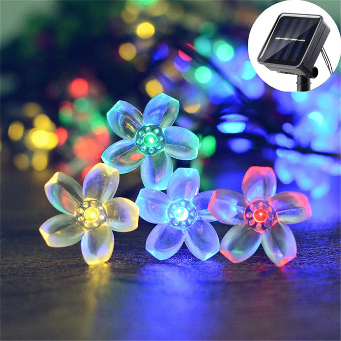 5/7/12M Solar LED Light Outdoor Garden Decoration Cherry Lights Waterproof Solar Powered Patio Light for Garden Party Christmas