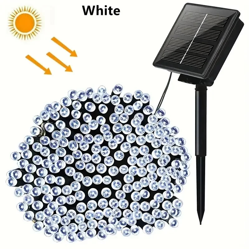 Led Solar String Lights Outdoor Solar Christmas Lights 8 Modes Twinkle Fairy Lights for Xmas Tree Garden Wedding Decoration