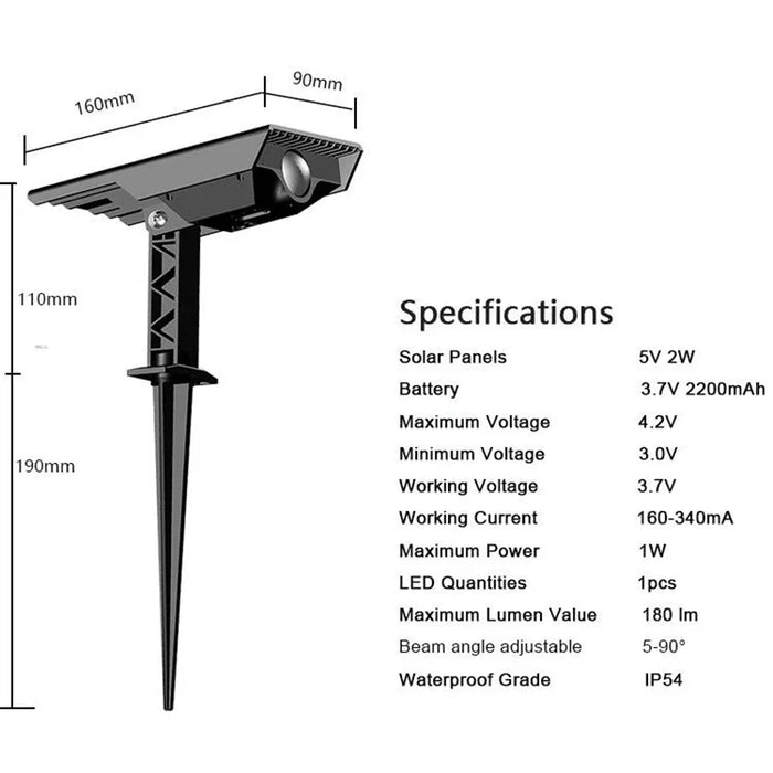 Solar Path Light Outdoor Spotlights Pathway LED Lamp Waterproof Landscape Lighting Lamp for Garden Decor Yard Driveway