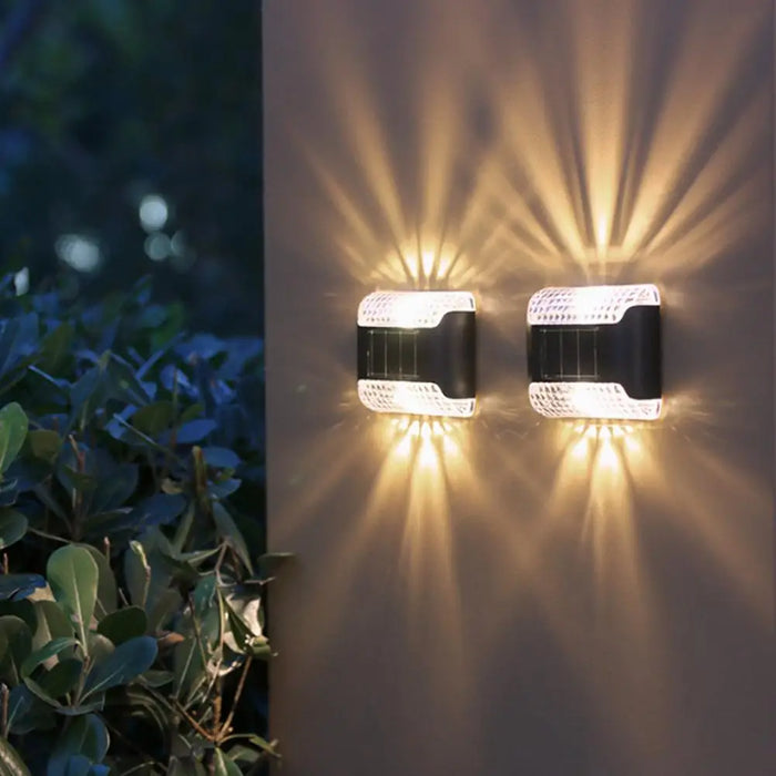 Solar Lights Outdoor Wall Waterproof Up and Down Wall Lights Garden Ambient Light for Garden Decoration Fence Patio Garage