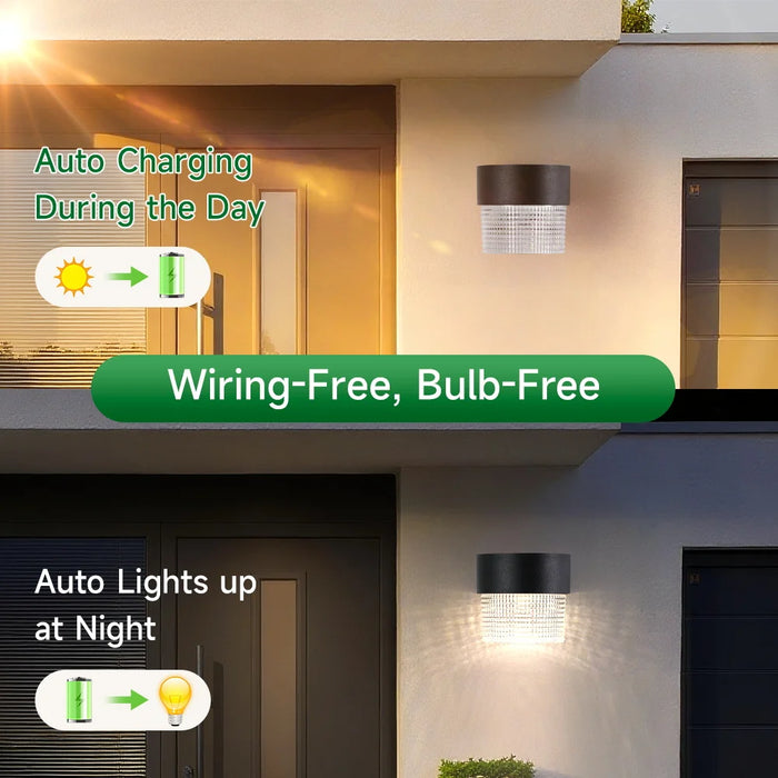 Solar LED Light, Outdoor Waterproof Wall Lamp, Streetlights Exterior Garden Decoration Yard Porch Walkway Solar Wall Light Home
