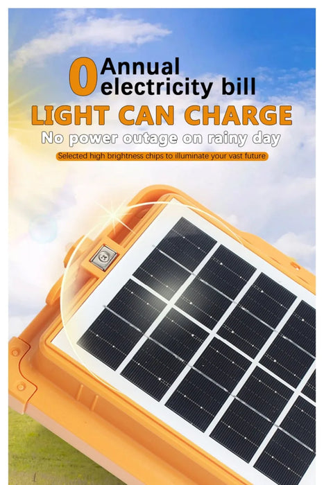 NEW 200-800W Outdoor Solar LED Floodlight Emergency Lighting Rechargeable Outdoor Camping Portable Waterproof Fishing Spotlight