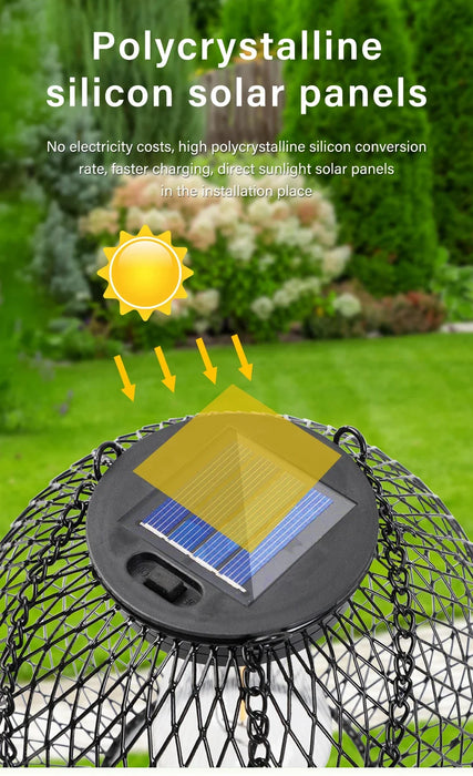 Solar Lantern Outdoor Solar Lights For Outside Decorative Hanging Lights Waterproof Solar Lanterns Hollowed-out Yard Garden Lamp