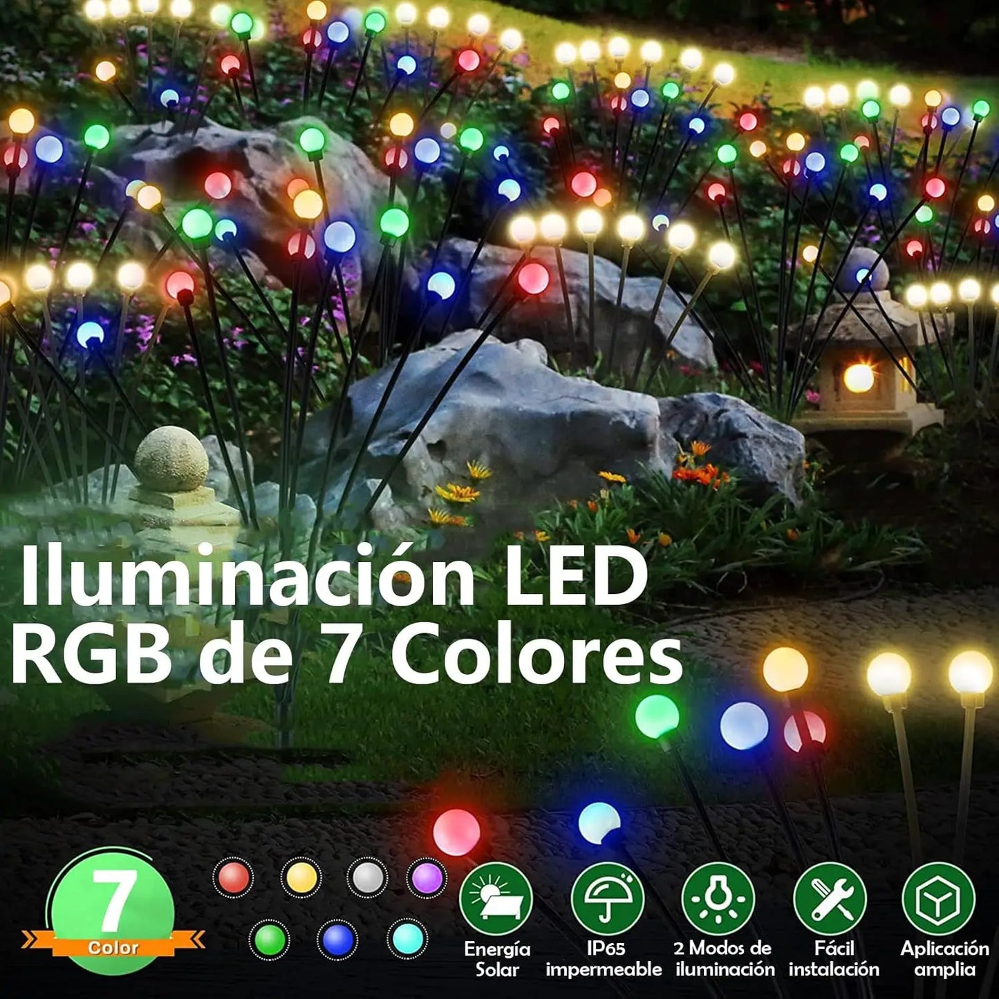 solar garden lights 10 LED solar firefly lights swaying with the wind outdoor waterproof LED lights courtyard landscape