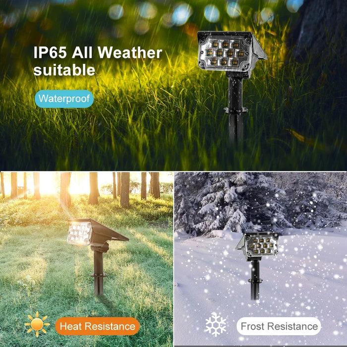 Ultra bright LED Solar Light Spotlights Outdoor Landscape Wall Light Waterproof 150° Adjustable Lawn Garden Yard Decor Lighting