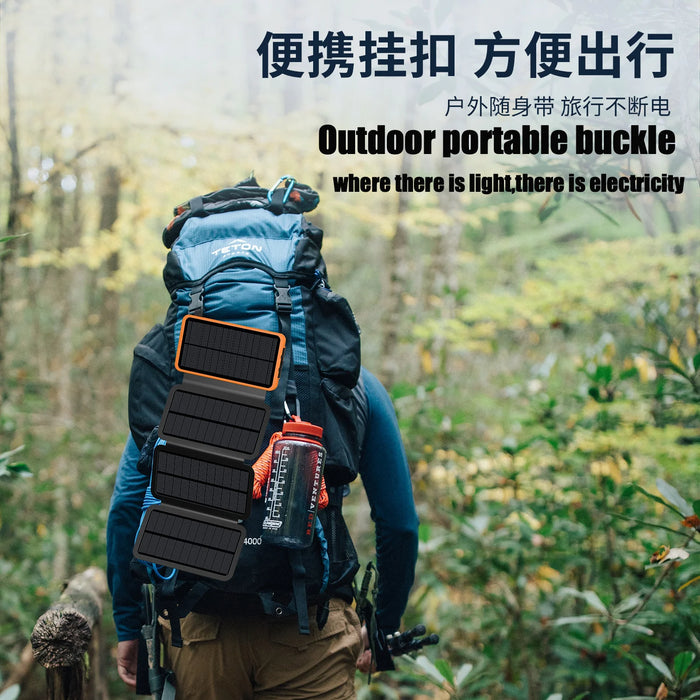 New Portable Solar Power Bank 20000mAh Large Capacity Charger Compatible with IOS Android USB-A And USB-C Fast Charging outdoor