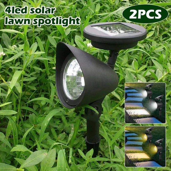 Solar LED Pathway Lawn Lamp Outdoor Waterproof Walkway Garden Decor Street Stake SpotLight for Landscape Yard Patio Driveway