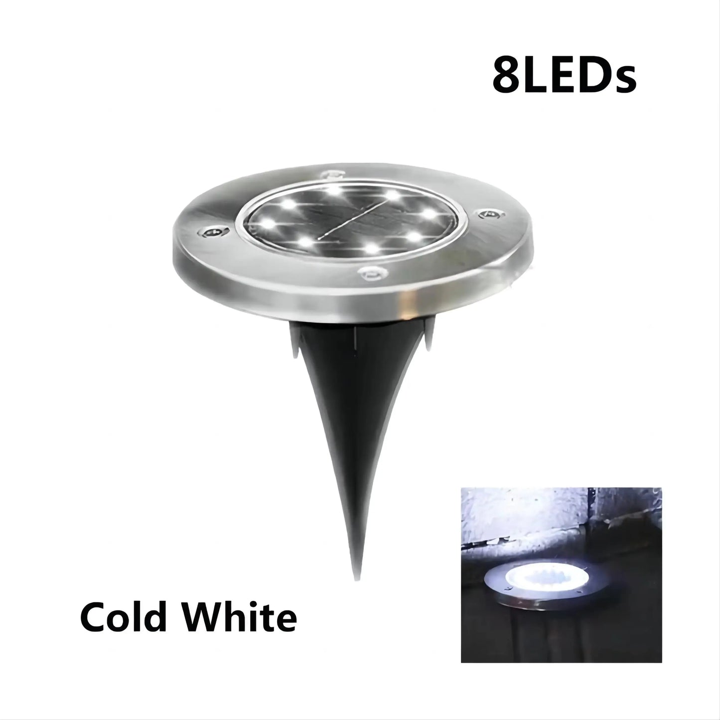 1/2pcs/4pcs/8pcs Outdoor Solar Lights Buried Garden Decor 8/20LED Lamp Sunlight Power Disk Light Underground Yard Lawn Spotlight