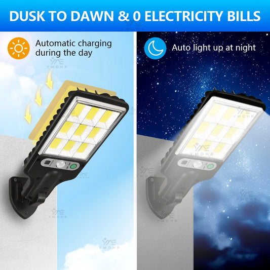Big Led High Power Solar Street Lamp for Outdoor Garden Lighting Solar Sensor Lamp Outdoor Led Spotlights Decoration Wall Lights