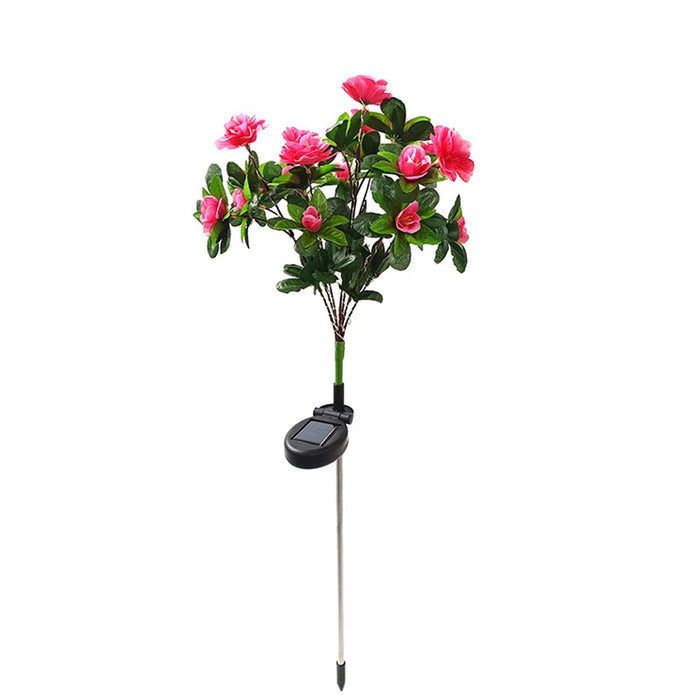 Solar Light LED Azalea Solar Flowers Lamp Outdoor Decorative for Garden Yard Lawn Path Lighting Holiday Wedding Decor