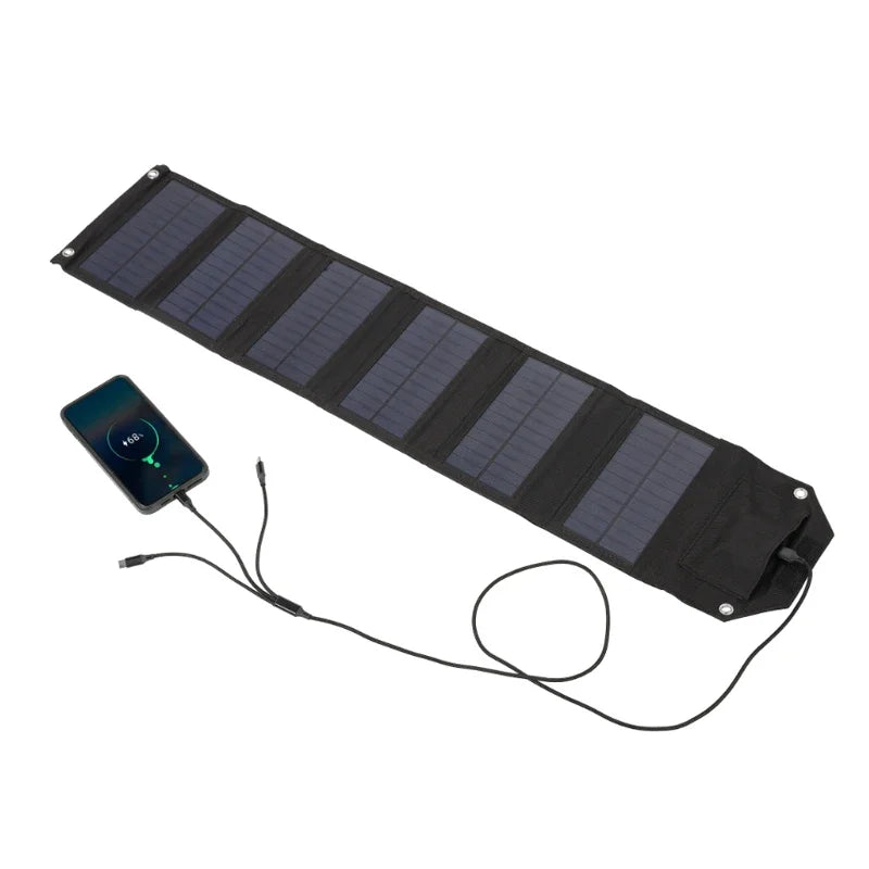 60W/80W/100W Folding Solar Panel Portable Battery Charger for Cell Phone Outdoor Waterproof Power Bank for Camping Accessories